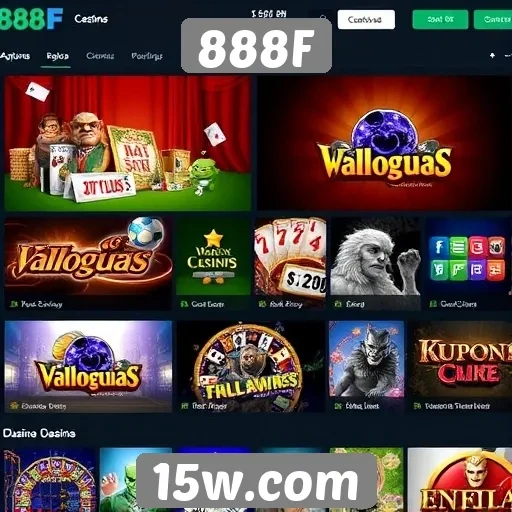 Análise da diversidade de jogos no site 888F